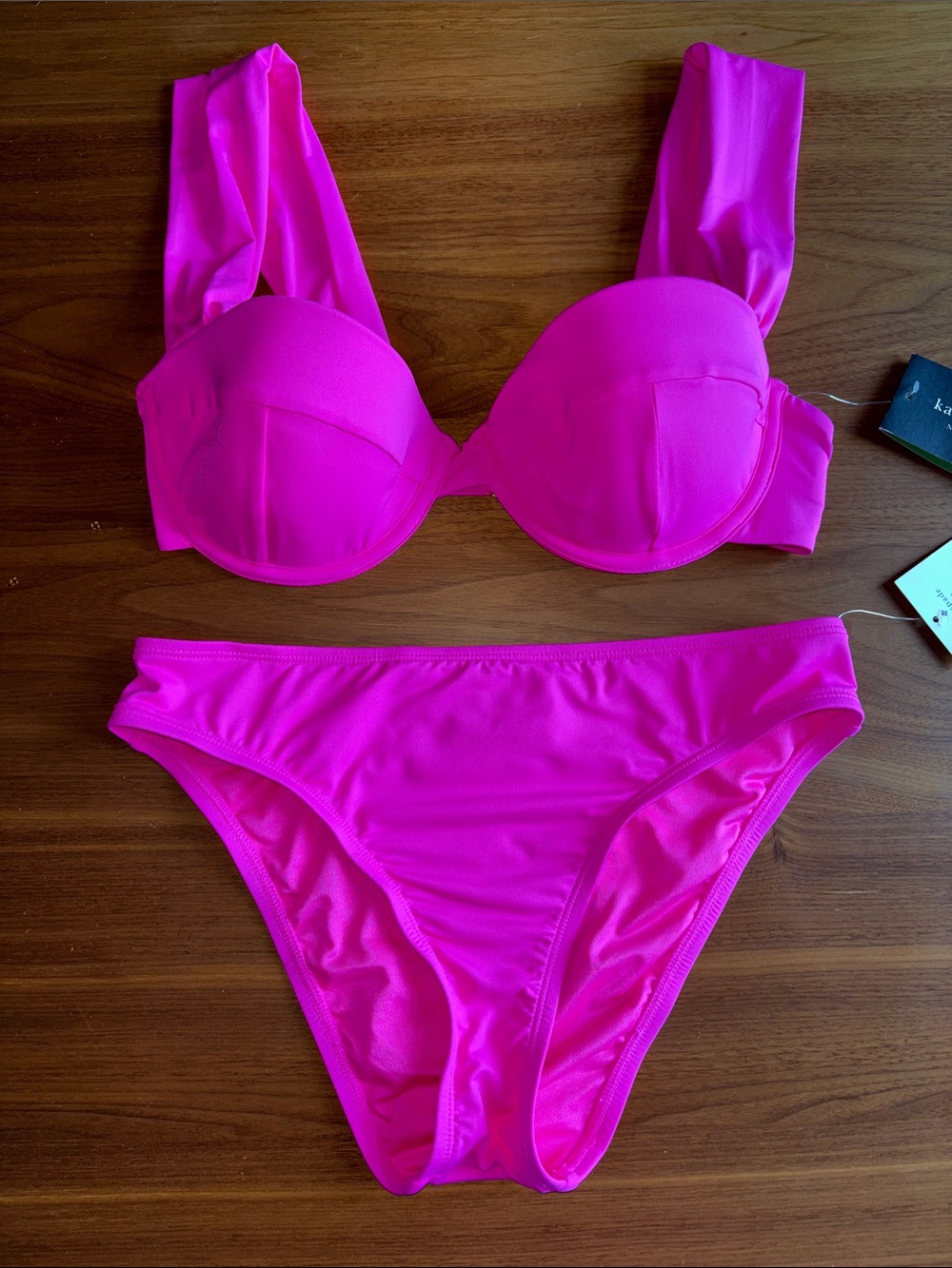 KATE SPADE WIDE STRAP BALCONETTE UNDERWIRE BIKINI SET